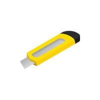 Construction utility knife icon isometric 3d style vector