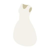 White bride dress 3d icon vector