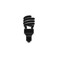 Energy saving bulb icon, simple style vector