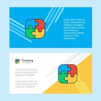 Puzzle game abstract corporate business banner template horizontal advertising business banner vector