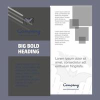 Bat Company Brochure Title Page Design Company profile annual report presentations leaflet Vector Background