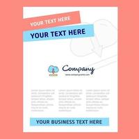 Cloud downloading Title Page Design for Company profile annual report presentations leaflet Brochure Vector Background