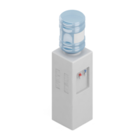 rendu 3d du distributeur d'eau isométrique png