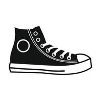Retro sneaker simple icon vector
