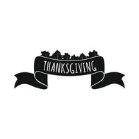 Ribbon thanksgiving icon vector