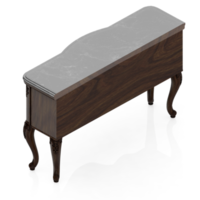 render 3d de gabinete isométrico png