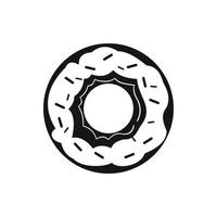 icono de donut en estilo simple vector