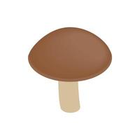 Mushroom icon, isometric 3d style vector