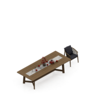 renderização 3d de mesa isométrica png