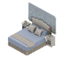 isometrico Camera da letto 3d rendere png