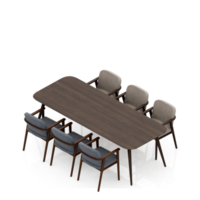 renderização 3d de mesa isométrica png