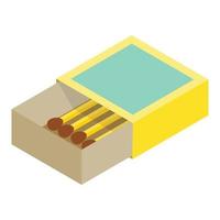 Matchbox isometric 3d icon vector