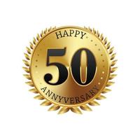50 years anniversary golden label