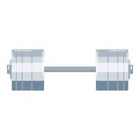 Steel dumbell icon cartoon vector. Gym weight vector