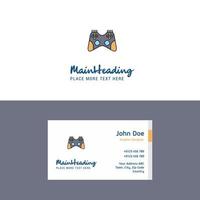 Flat Game controller Logo and Visiting Card Template Busienss Concept Logo Design vector