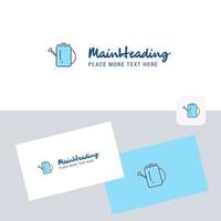 Water shower vector logotype with business card template Elegant corporate identity Vector