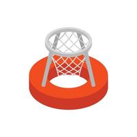 Basket on water 3d isometric icon vector