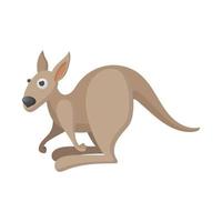 Kangaroo icon, cartoon style vector