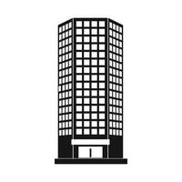 icono de edificio de oficinas moderno, estilo simple vector