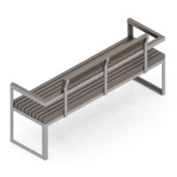 banc isométrique rendu 3d png