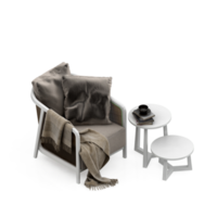 sillón isométrico aislado 3d render png