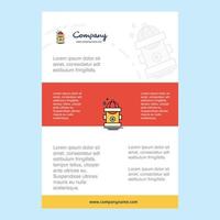 Template layout for Hydrant comany profile annual report presentations leaflet Brochure Vector Background