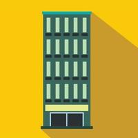 Modern building flat icon vector