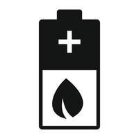 Eco energy battery simple icon vector