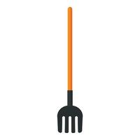 Garden fork icon cartoon vector. Farm tool vector