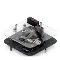 Isometric Table Set 3D render png