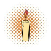 Candle comics icon vector