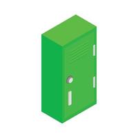 Student locker icon, isometric 3d style vector