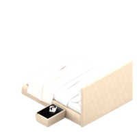 render 3d de dormitorio isométrico png