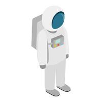 Astronaut 3d isometric icon vector