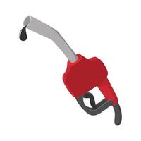 Gasoline pump cartoon icon vector