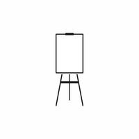 Blank flip chart icon, simple style vector