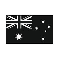 icono de la bandera de australia, estilo simple vector