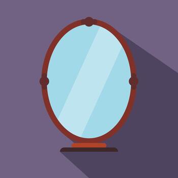 Mirror flat icon vector