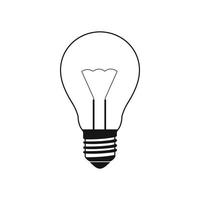 Bulb icon in simple style vector