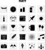 Party Solid Glyph Icon for Web Print and Mobile UXUI Kit Such as Calendar Birthday Date Year Juice Drink Glass Party Pictogram Pack Vector