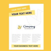 Bird Title Page Design for Company profile annual report presentations leaflet Brochure Vector Background
