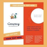 Electric power Company Brochure Template Vector Busienss Template