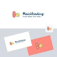 Medicine vector logotype with business card template Elegant corporate identity Vector