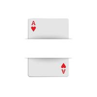 Ace of hearts icon, realistic style vector