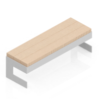 Isometric bench 3D render png