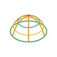 Climbing frame isometric 3d icon vector