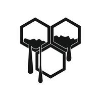 Honeycomb icon in simple style vector