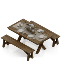 table isométrique rendu 3d png