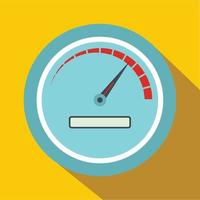 Speedometer icon in flat style vector