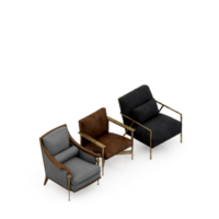 Isometric Chair 3D isolated rendering png